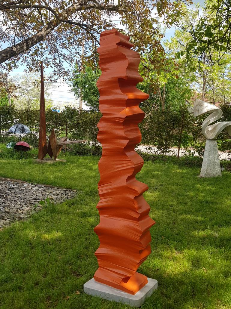 Original Abstract Sunset Sculpture by Butrint Morina