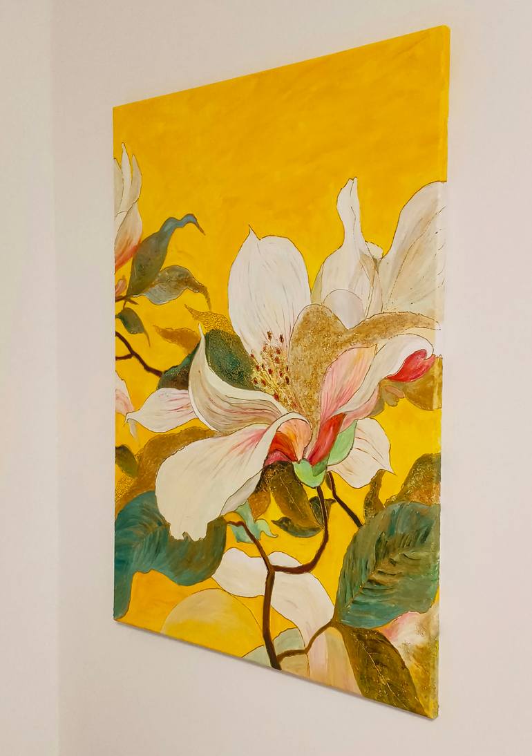 Original Impressionism Floral Painting by Jie Song