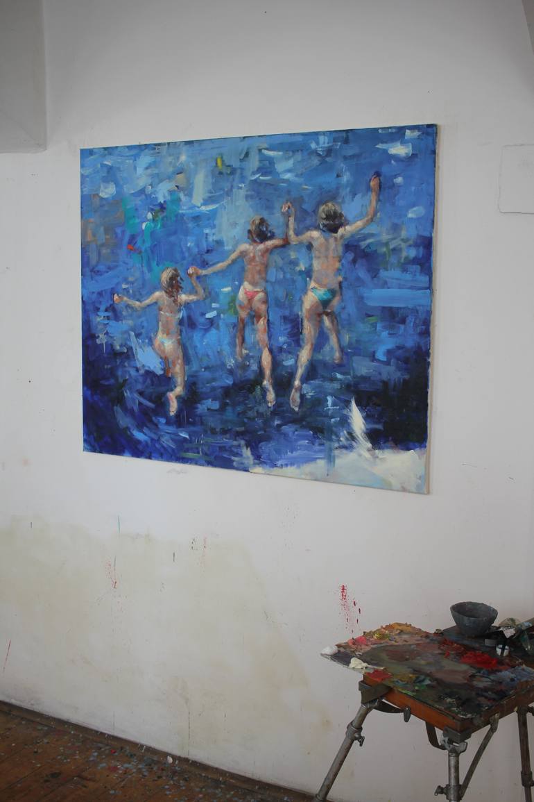 Original Contemporary Beach Painting by Mark Rauschberg