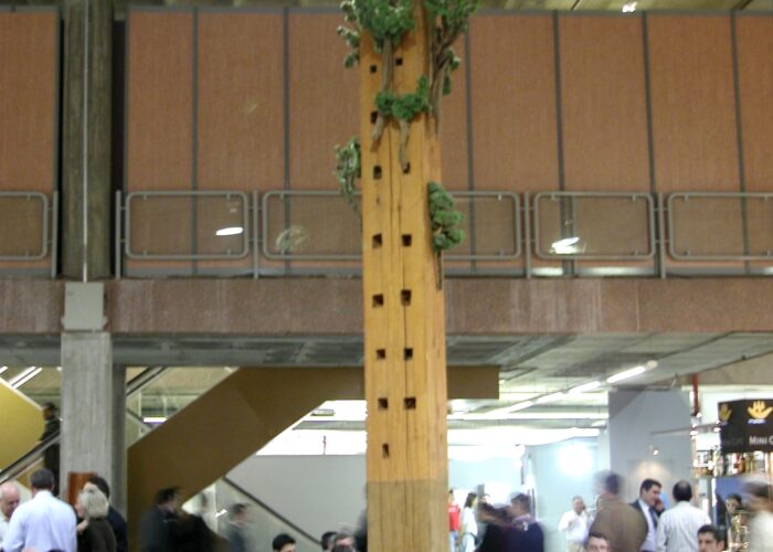 replanted tree sustainable art installation environmentartist
